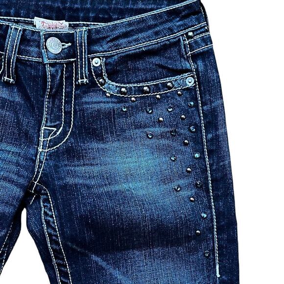 Key Closet KC Art Collection Studded Embellished Denim Jeans Womens Size 27 NEW - Picture 6 of 13